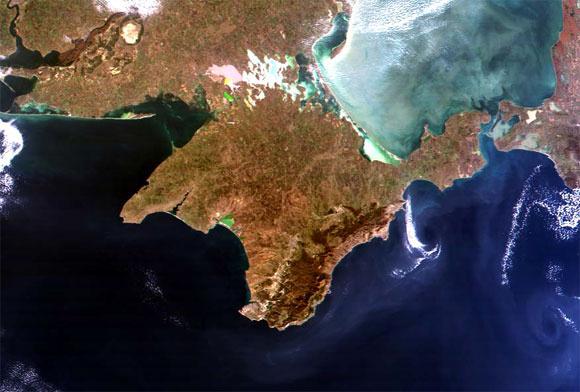 Крым из Космоса, спутниковое фото