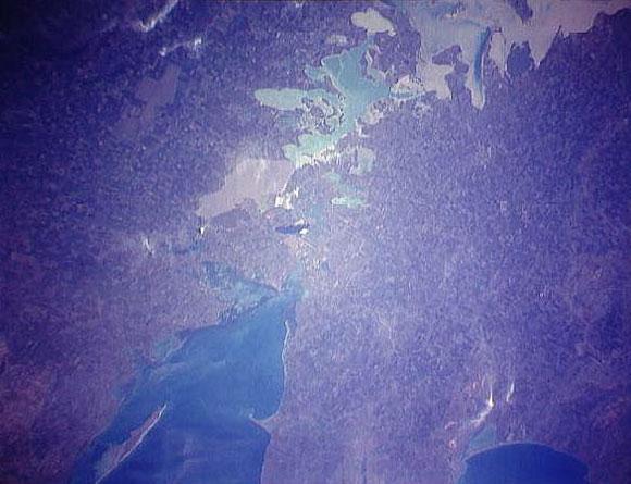 Северная часть Крыма, фото из космоса