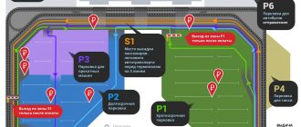 Схема парковки в аэропорту Симферополя